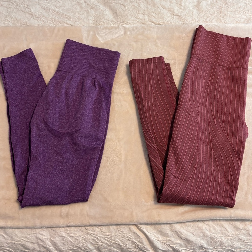 Purple and Maroon Leggings Set